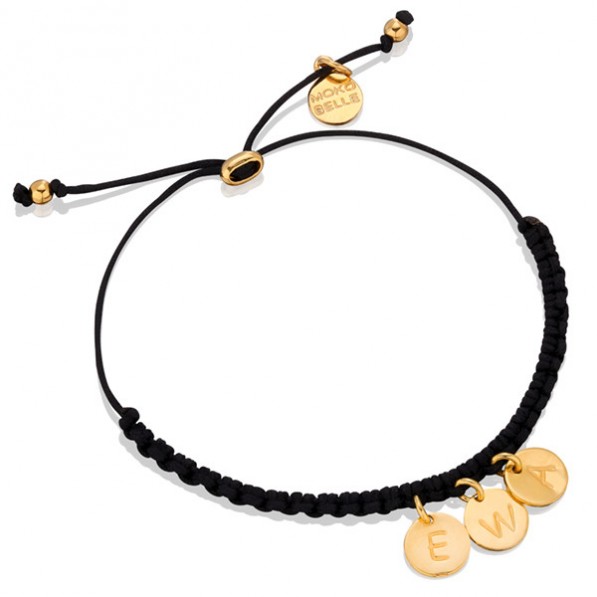 Braided bracelet made with a black thread – Mokobelle - Mokobelle